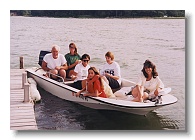 Ron and Ronnie with Friends in Boston Whaler