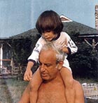 Andrew Arkin holding son Jason on Taylor's Island